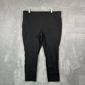 Anne Klein Womens Size XL Tregging Skinny Pants GrayTapered Leg Pull On